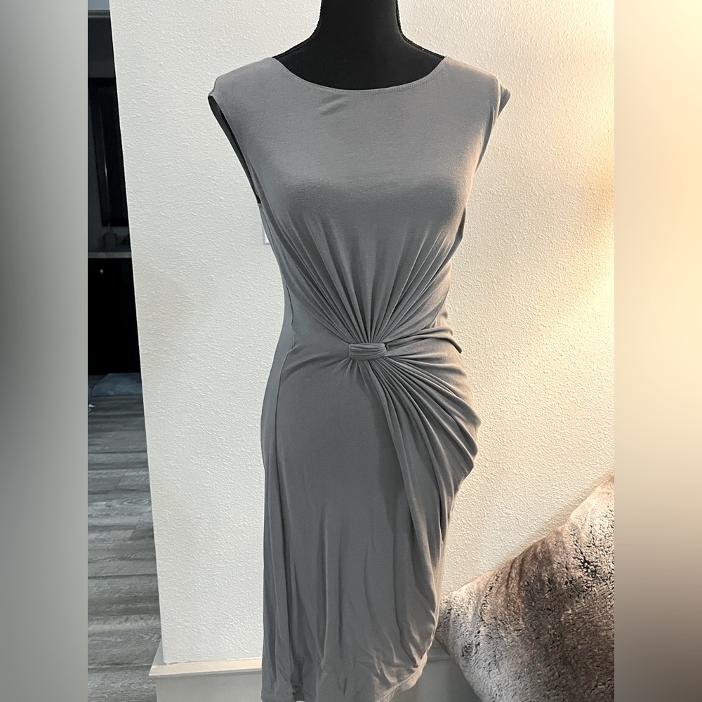 Business casual, gray dress